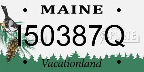 I50387Q Maine License Plate