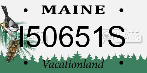 I50651S Maine License Plate