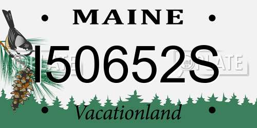 I50652S Maine License Plate