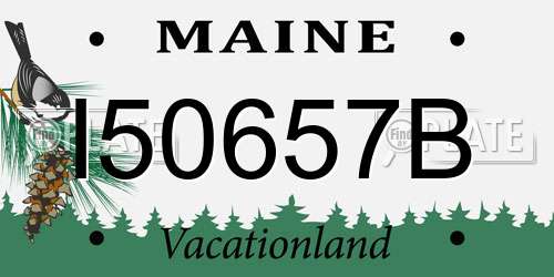I50657B Maine License Plate