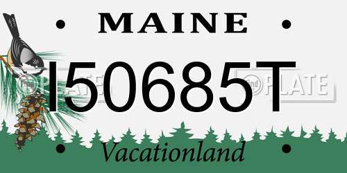 I50685T Maine License Plate