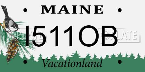 I511OB Maine License Plate