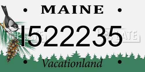 I522235 Maine License Plate