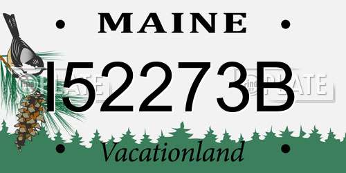 I52273B Maine License Plate