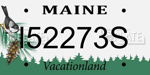 I52273S Maine License Plate