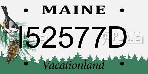 I52577D Maine License Plate