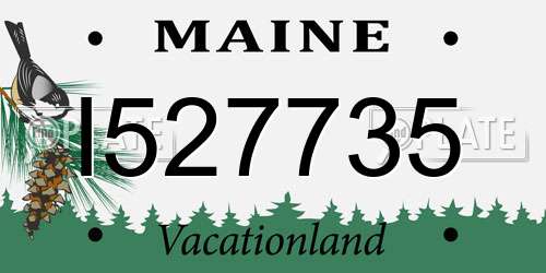 I527735 Maine License Plate