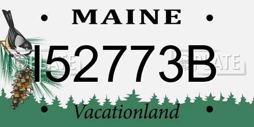 I52773B Maine License Plate