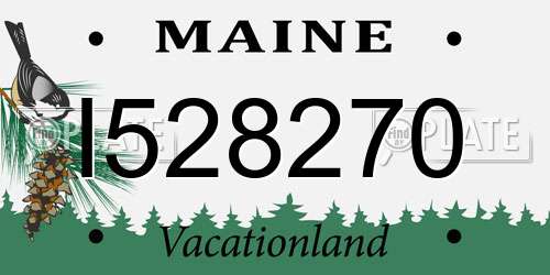 I528270 Maine License Plate