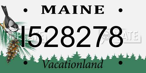 I528278 Maine License Plate