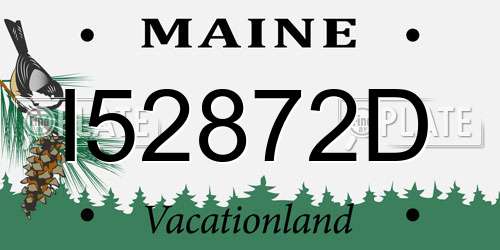 I52872D Maine License Plate