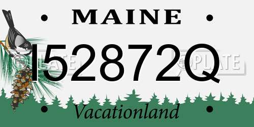 I52872Q Maine License Plate