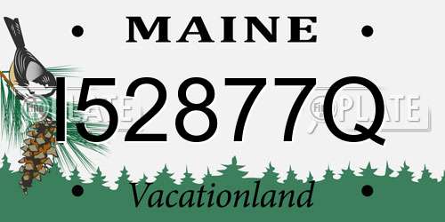 I52877Q Maine License Plate