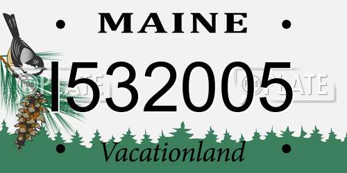 I532005 Maine License Plate