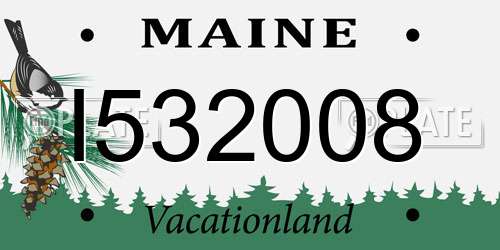 I532008 Maine License Plate