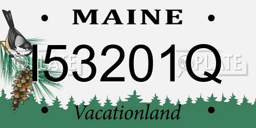 I53201Q Maine License Plate