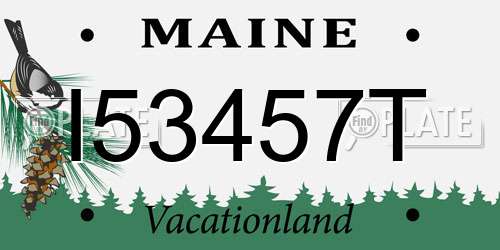 I53457T Maine License Plate