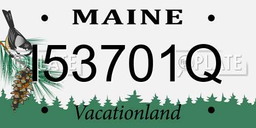 I53701Q Maine License Plate