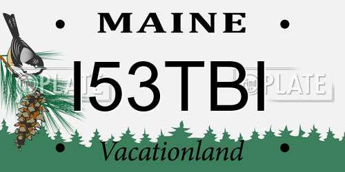 I53TBI Maine License Plate