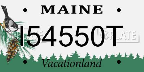 I54550T Maine License Plate