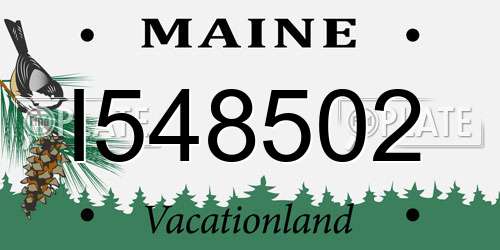 I548502 Maine License Plate