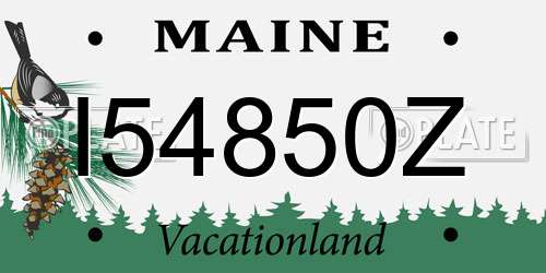 I54850Z Maine License Plate