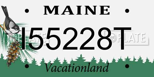 I55228T Maine License Plate