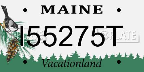 I55275T Maine License Plate