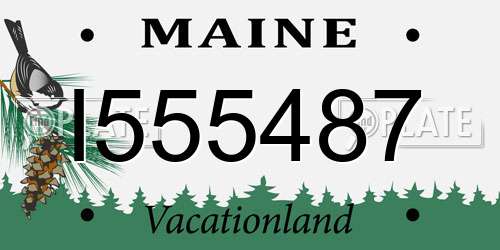I555487 Maine License Plate