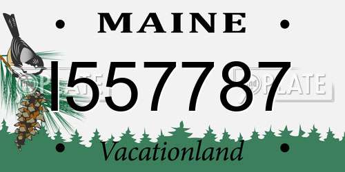 I557787 Maine License Plate