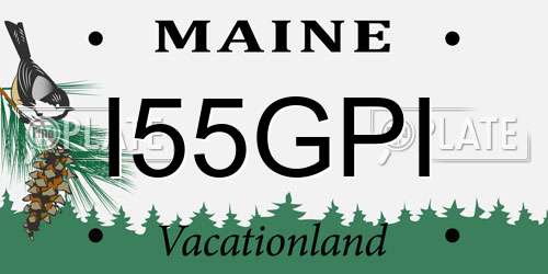 I55GPI Maine License Plate