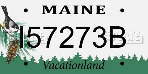 I57273B Maine License Plate