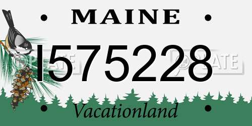 I575228 Maine License Plate