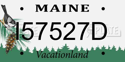 I57527D Maine License Plate