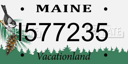 I577235 Maine License Plate
