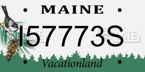 I57773S Maine License Plate