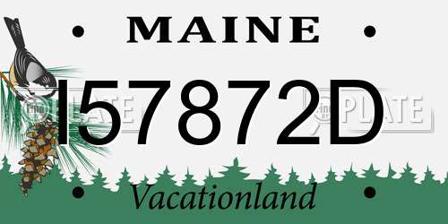 I57872D Maine License Plate