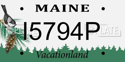 I5794P Maine License Plate