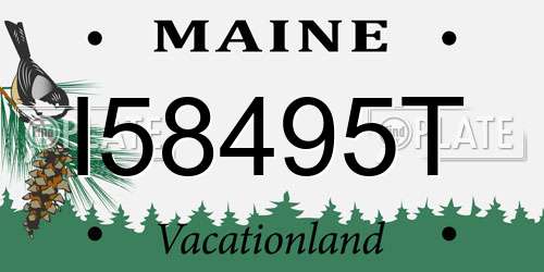 I58495T Maine License Plate