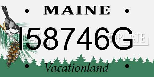 I58746G Maine License Plate