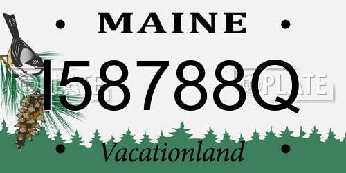 I58788Q Maine License Plate