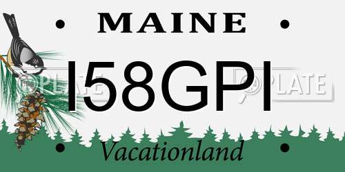 I58GPI Maine License Plate