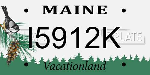I5912K Maine License Plate