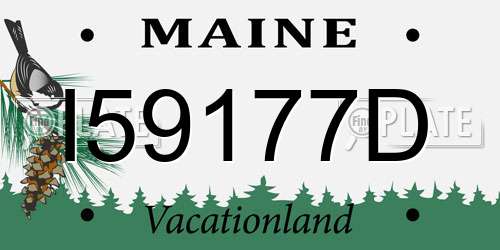 I59177D Maine License Plate
