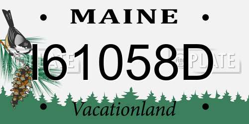 I61058D Maine License Plate
