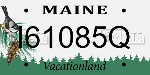 I61085Q Maine License Plate