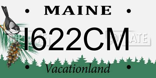 I622CM Maine License Plate