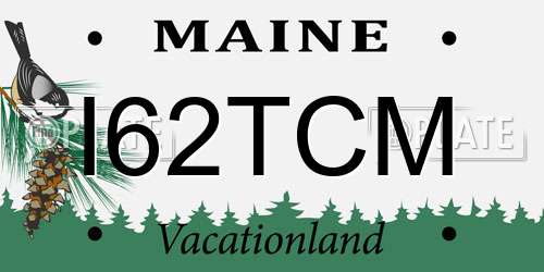 I62TCM Maine License Plate