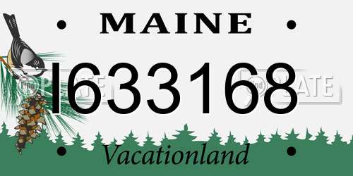 I633168 Maine License Plate