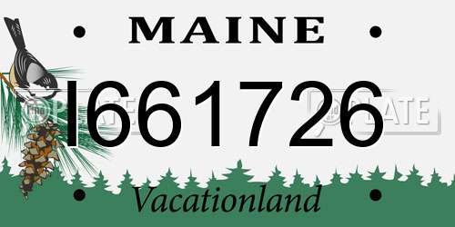 I661726 Maine License Plate